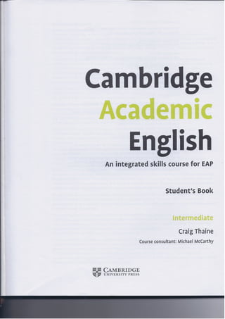 Cambridge academic english student's book intermediate