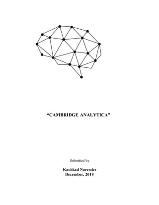 “CAMBRIDGE ANALYTICA”
Submitted by
Kachkad Narender
December, 2018
 