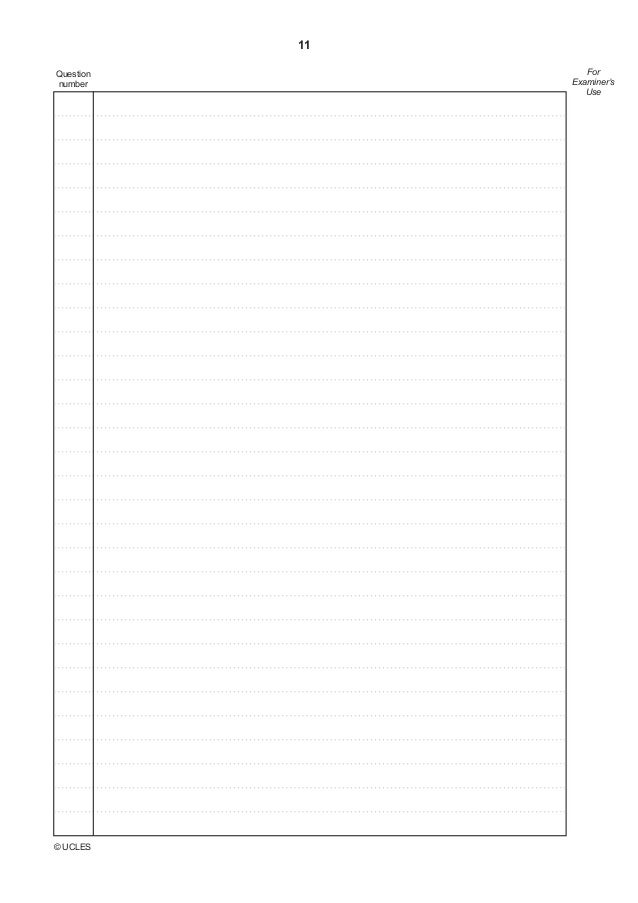 Cambridge Answer Booklet