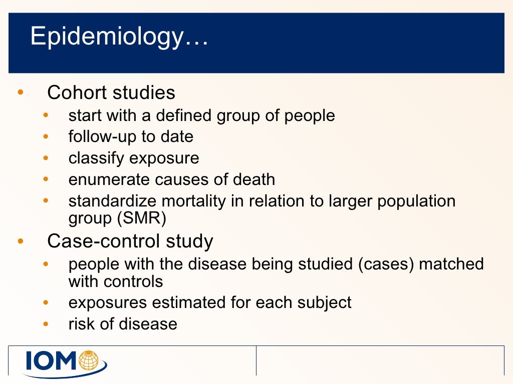 Occupational epidemiology and exposure assessment