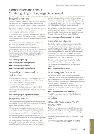 Cambridge english examinations, support and preparation materials 2014 ...