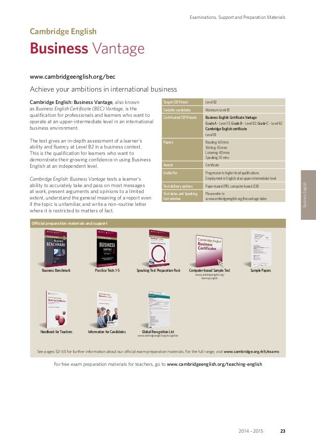 handbook cambridge preliminary test english support Cambridge preparation and examinations, english