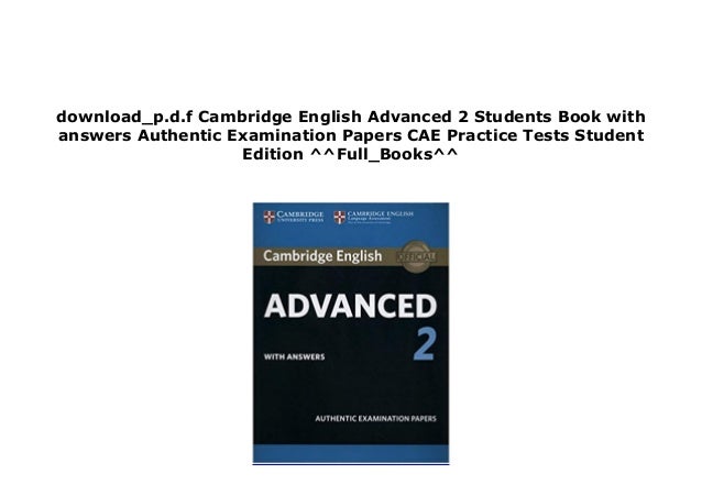 [P.D.F_book] library@@ Cambridge English Advanced 2 Students Book with