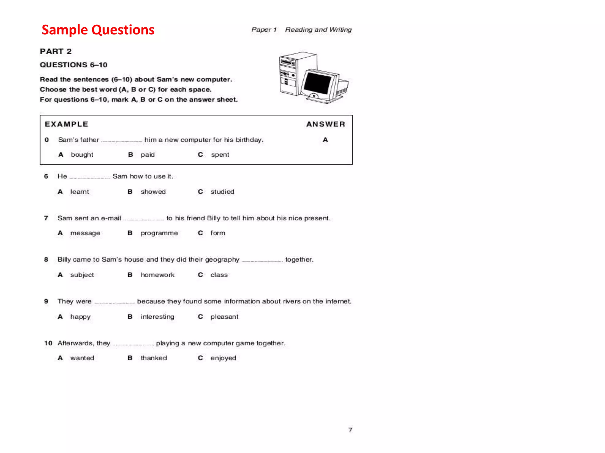 Sample Questions