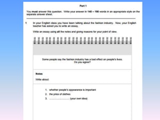 Strategies for Cambridge first B2 writing | PPTX