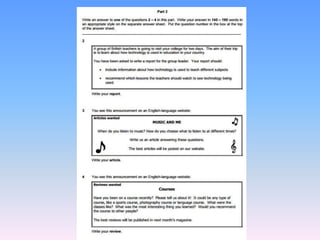 Strategies for Cambridge first B2 writing | PPTX