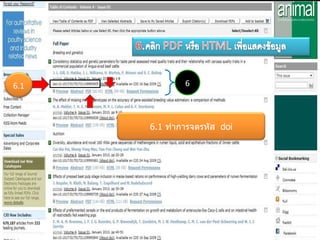 6 6.1 6.1  ทำการจดรหัส  doi 