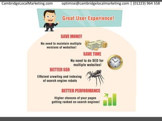 CambridgeLocalMarketing.com optimise@cambridgelocalmarketing.com | (01223) 964 558
 