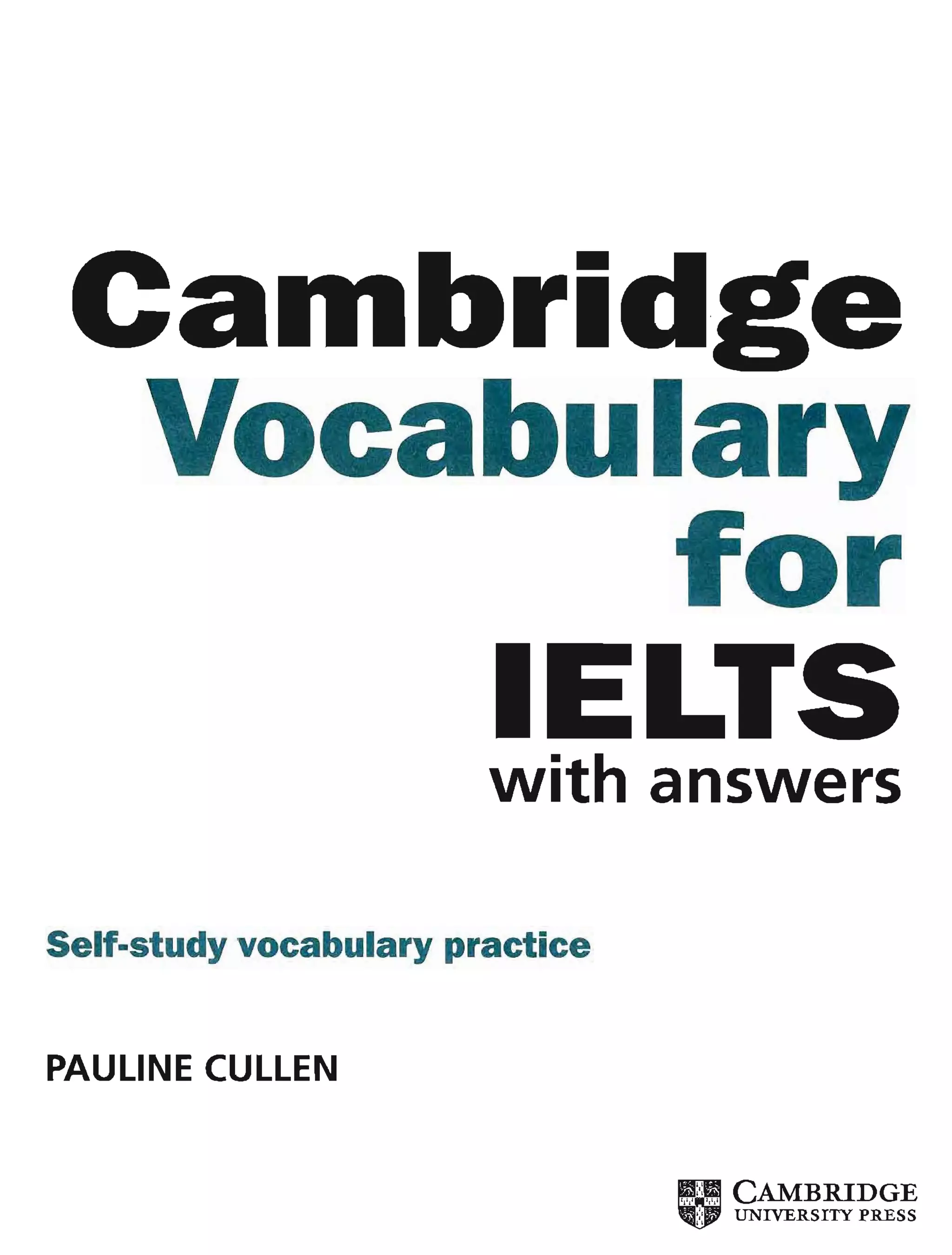 Cambridge vocabulary for ielts | PDF