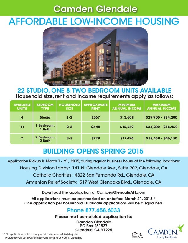 Affordable Housing OpportunityCamden Glendale