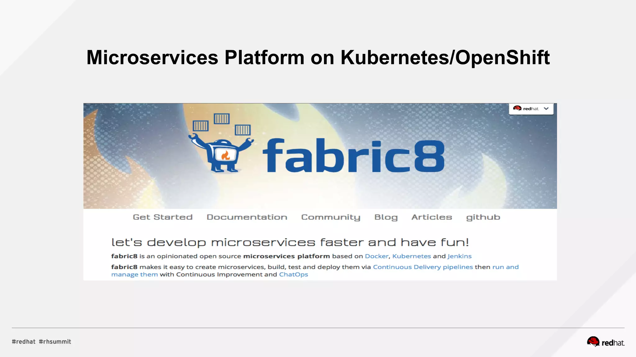 Microservices Platform on Kubernetes/OpenShift
 