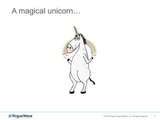 7© 2018 Rogue Wave Software, Inc. All Rights Reserved. 7
A magical unicorn…
 