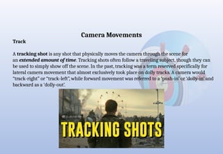 Forward Tracking Shot Example Camera important angels shots and composition | PPTX