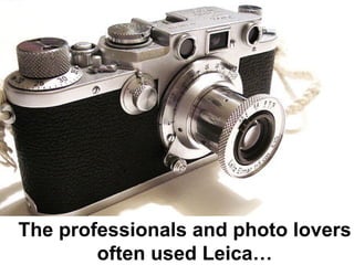 Disruptive Innovation and the Camera Industry