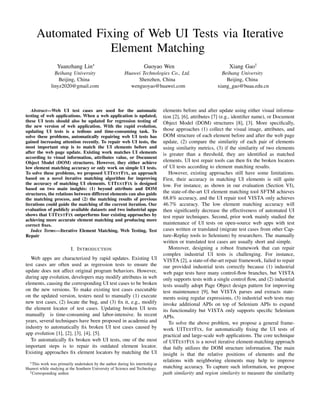 Automated Fixing of Web UI Tests via Iterative Element Matching | PDF