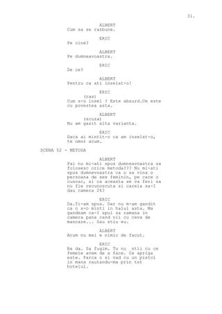 Comedia Script Letters movie script - comedia CAMERA 26 FINAL - editat în limba română | PDF