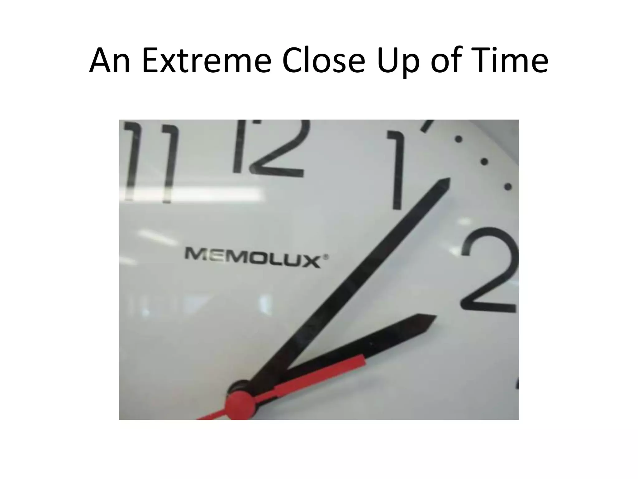 An Extreme Close Up of Time