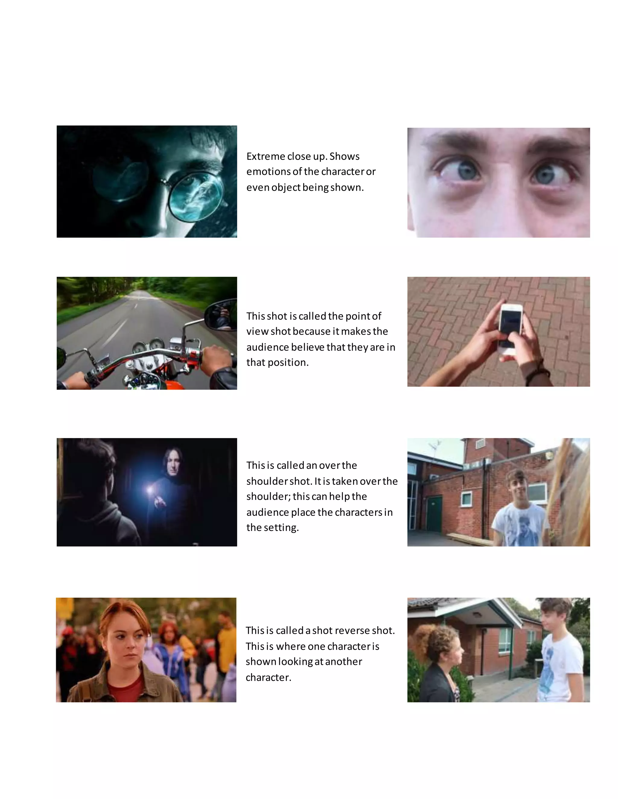 Camera angles | DOCX