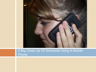 A Big Close Up Of Someone Using A Mobile
Phone
 