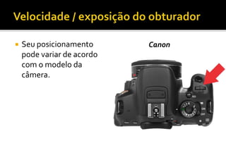  Seu posicionamento Canon 
pode variar de acordo 
com o modelo da 
câmera. 
 