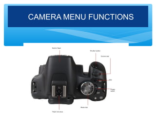CAMERA MENU FUNCTIONS
 