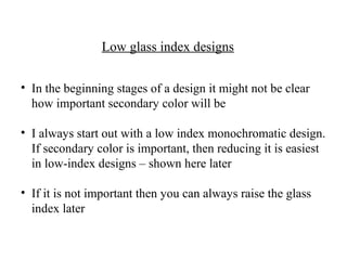 This evening we will look at a
detailed plan for building up a high
performance camera lens design
from scratch, using a general design
method applicable to many diverse
situations.
 