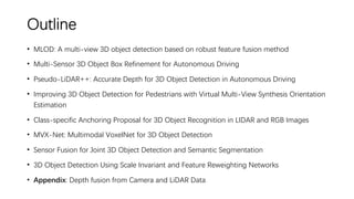 fusion of Camera and lidar for autonomous driving II | PDF