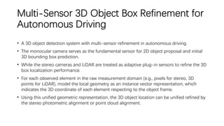 fusion of Camera and lidar for autonomous driving II | PDF