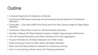 fusion of Camera and lidar for autonomous driving I | PDF