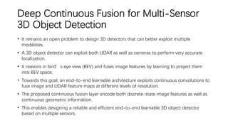 fusion of Camera and lidar for autonomous driving I | PDF