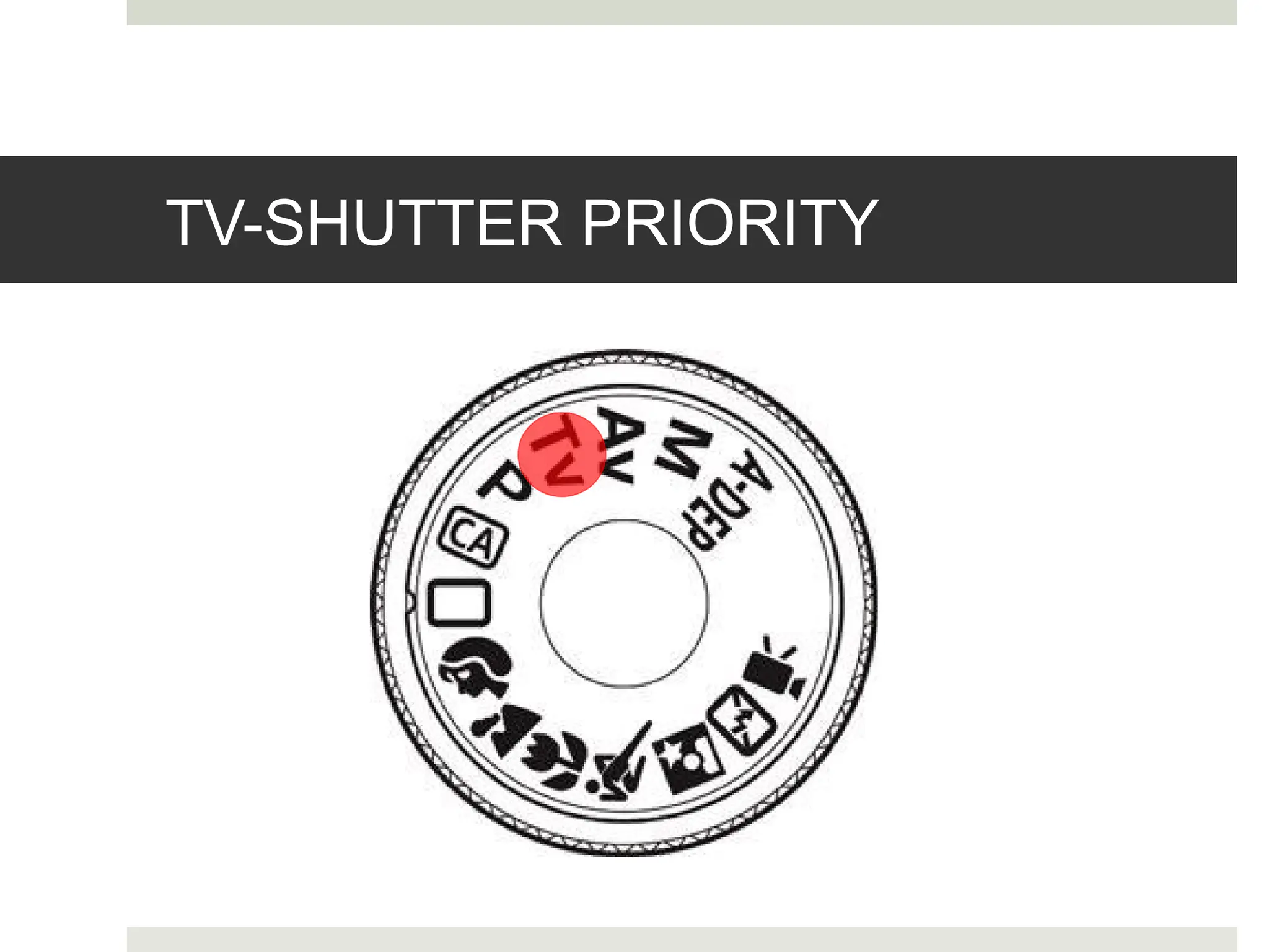 TV-SHUTTER PRIORITY
 