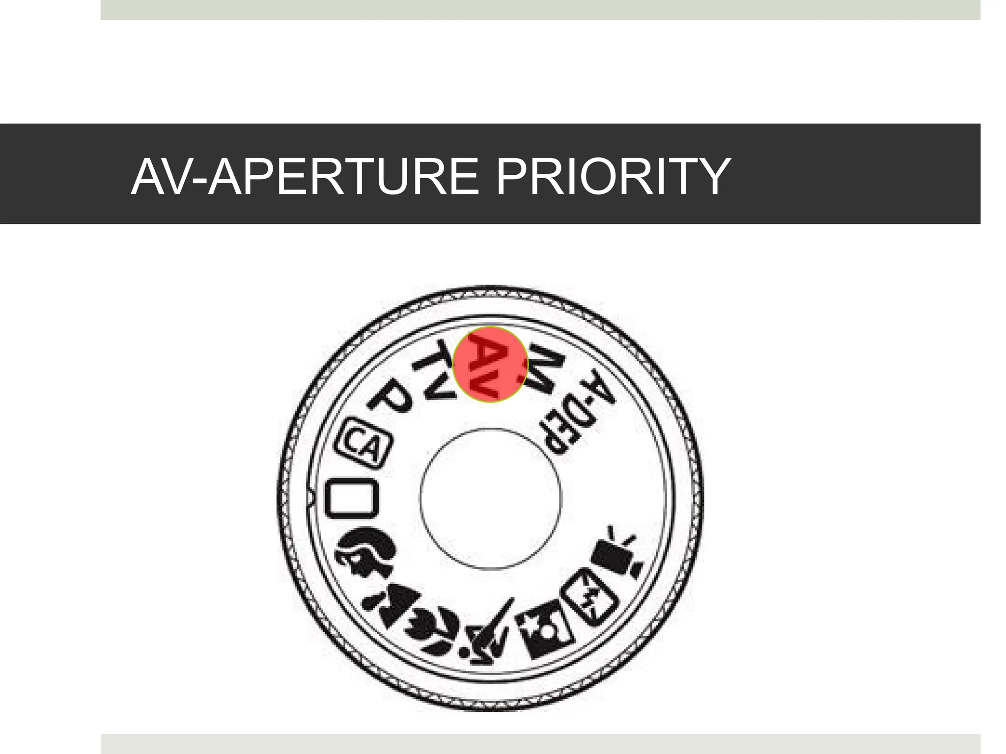 AV-APERTURE PRIORITY
 
