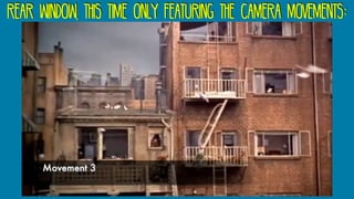 rear window, this time only featuring the camera movements:
 