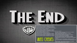 video credits:
BREAKING BAD - Motivated Camera Movement is on slide 3
https://www.youtube.com/watch?v=TJ7BBBh7JGY is on slide 14
https://www.youtube.com/watch?v=7m8_QLnRBFo is on slide 16
Neighbors (8/10) Movie CLIP - Air Bag Prank (2014) HD is on slide 19
Shaun of the Dead - The Plan is on slide 22
https://www.youtube.com/watch?v=ur3121e_Cgg is on slide 25
https://www.youtube.com/watch?v=Y3uOitRaX9s is on slide 27
Shaun of the Dead (2/8) Movie CLIP - Oblivious to the Zombies (2004) HD is on slide 29
The Shining Ballscene 1080p is on slide 31
Oldboy The Corridor Fight Scene is on slide 33
Wolf Children (2012) - The Lateral Tracking Shot is on slide 35
https://www.youtube.com/watch?v=XmMi1j2Zrkk is on slide 37
https://www.youtube.com/watch?v=42GwGBfGo3E is on slide 40
https://www.youtube.com/watch?v=UBpugQt-uTg is on slide 42
Gone With The Wind (1939) Battle of Atlanta Injuries is on slide 44
High Noon Crane Shot is on slide 46
Spectre- Opening Tracking Shot in 1080p is on slide 49
https://www.youtube.com/watch?v=3Sr-vxVaY_M is on slide 51
The Raid 2 Car Chase (2014) HD is on slide 55
https://www.youtube.com/watch?v=ErrRhXItBWc is on slide 56
https://www.youtube.com/watch?v=QlQ_thbFtDA is on slide 58
Camera Movement in Rear Window - an analysis task for Film Students is
on slide 61
Use of camera movement in Rear Window - simpliﬁed is on slide 62
Iron Man to the Rescue - Iron Man (8/9) Movie CLIP (2008) HD is on slide
67
Moonrise Kingdom - Sam and Suzy's ﬁrst encounter is on slide 69
Godzilla- The Arrival (Beach Scene) is on slide 71
 