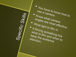 Camera operator (studio