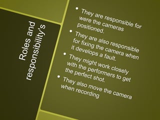 Camera operator (studio