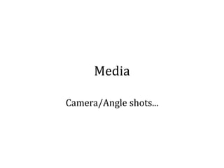 Media Camera/Angle shots... 