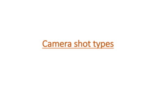 Camera shot types
 