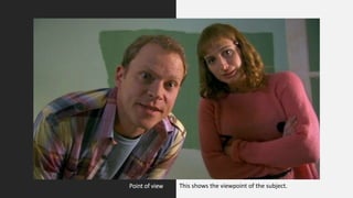 Point of view This shows the viewpoint of the subject.
 