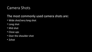 Camera Shot Dialog Camera shots and angles commonly used in Film Noir | PPTX