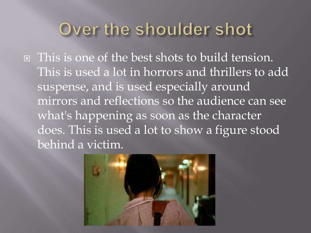 Camera shots and angles for a horror and thriller film