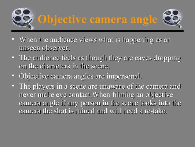 Camera shots & angles