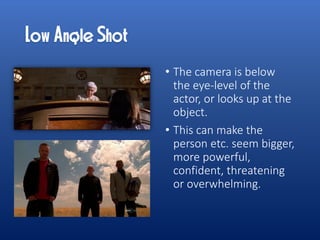 Upward Shot Camera Shots, Angles and Movements | PDF
