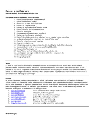 Cameras in the classroom | PDF