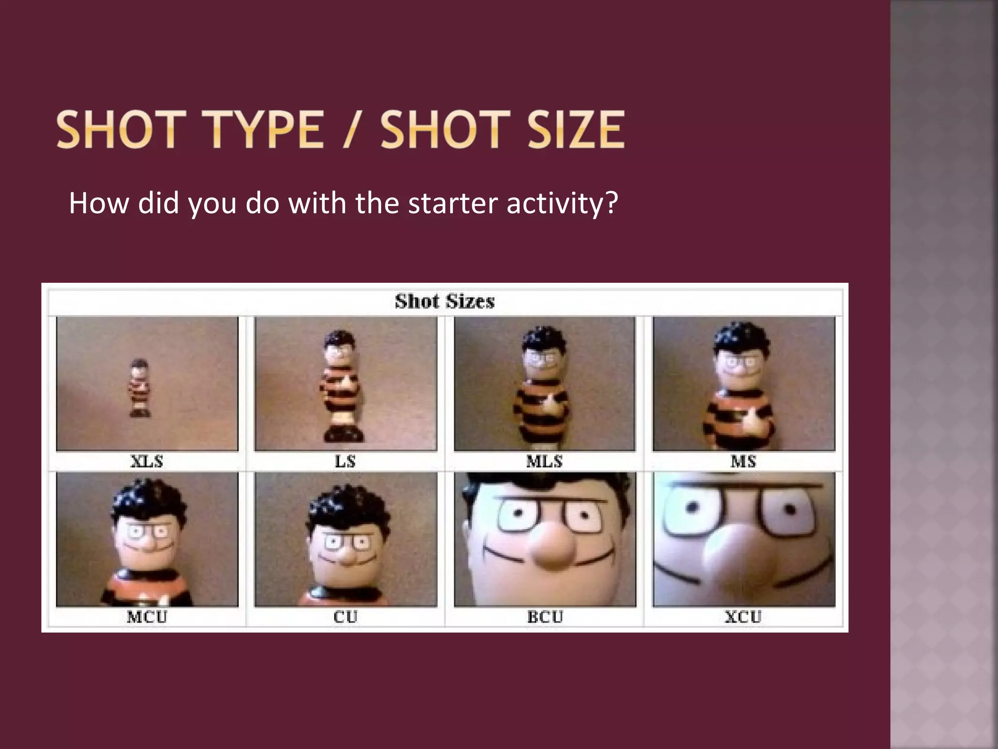 G322 Camerawork lesson slides 2013 | PPT