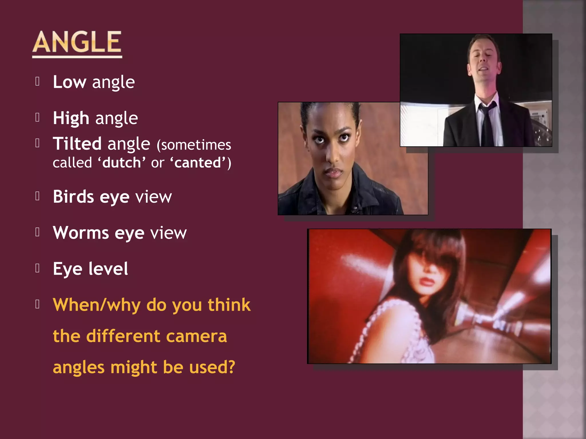 G322 Camerawork lesson slides 2013 | PPT