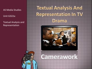 AS Media Studies

Unit G322a:

Textual Analysis and
Representation
 