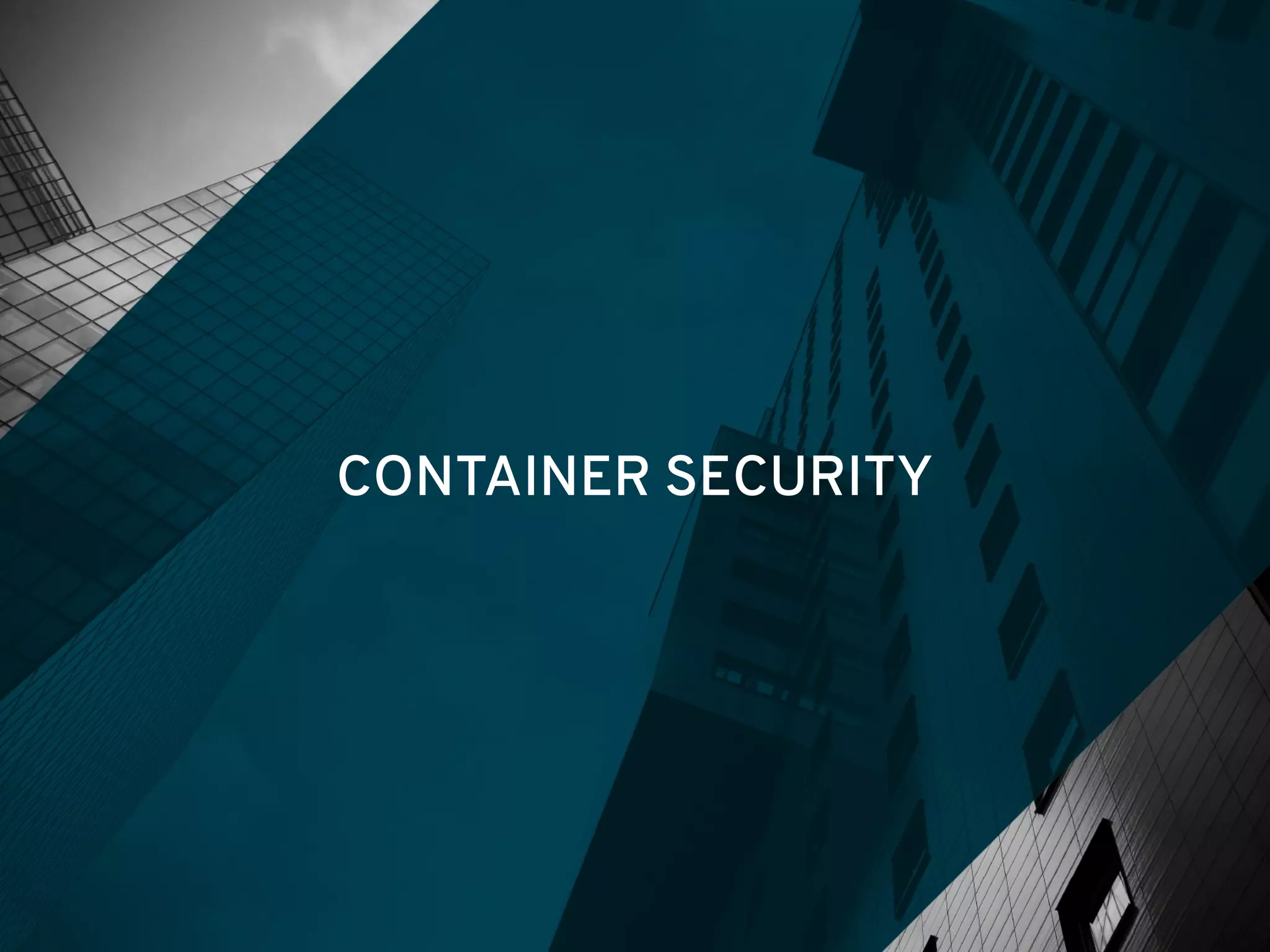 CONTAINER SECURITY
 