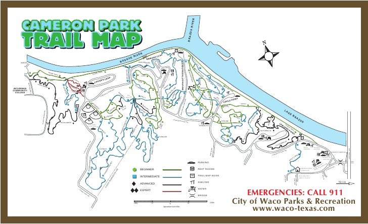 Cameron Park Trail Map Cameron Park Trail Map