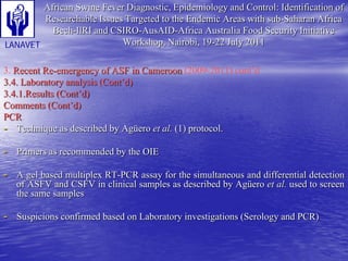 Status and Impact of ASF in Cameroon